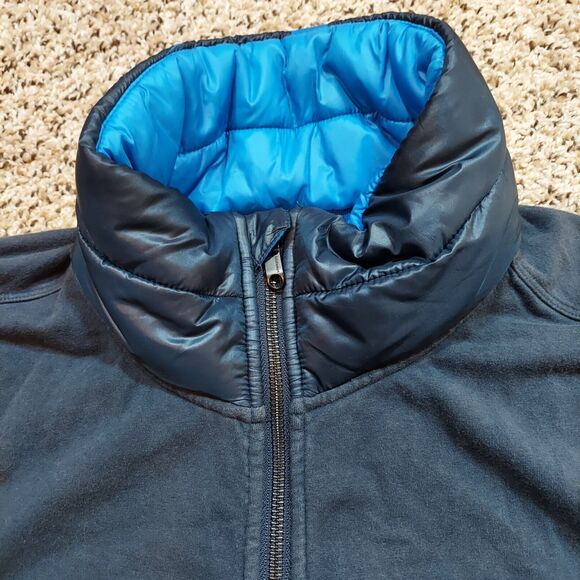 Lululemon Full Zip Stretch Performance Jacket Mens XL Blue Puffer Neck Elbow - Picture 4 of 9